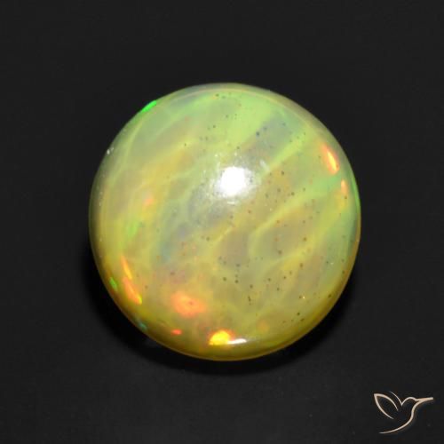 0.85ct Natürlicher Mehrfarbig Opal, Runden, Lichtdurchlässig, Photo A