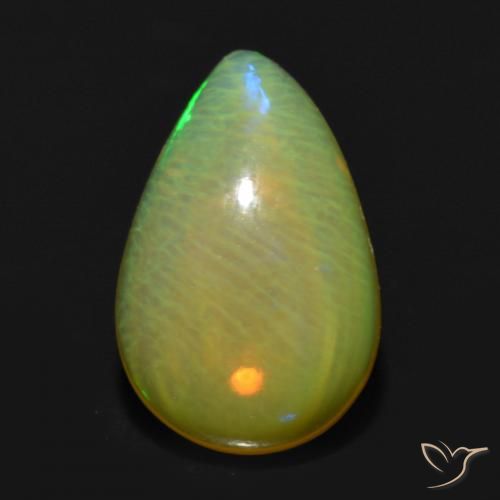0.60ct Natürlicher Mehrfarbig Opal, Birnenform, Transparent