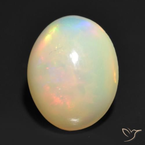 1.20ct Natürlicher Mehrfarbig Opal, Oval, Lichtdurchlässig