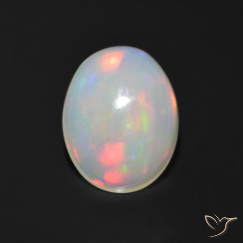 0,95 ctw natürlicher mehrfarbiger Opal, Oval Schliff, Transparent