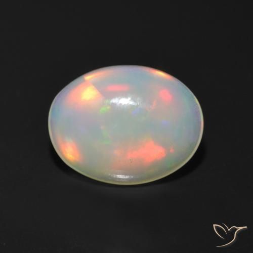 0,95 ctw natürlicher mehrfarbiger Opal, Oval Schliff, Transparent
