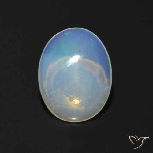 0.93ct Natürlicher Mehrfarbig Opal, Oval, Transparent