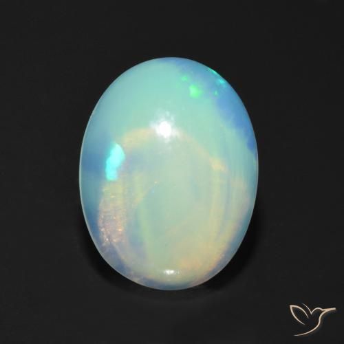 1.38ct Natürlicher Mehrfarbig Opal, Oval, Transparent