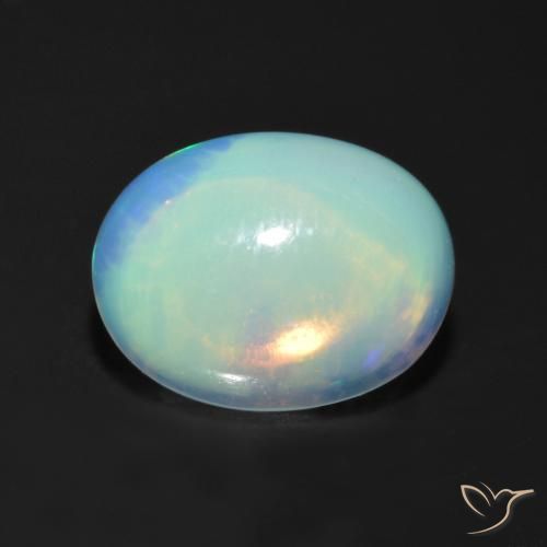 9,17 ctw natürlicher Mehrfarbig Opal, Oval, Transparent