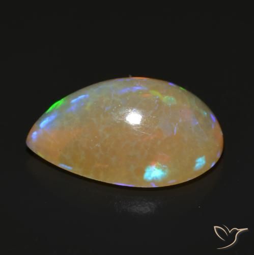 9,17 ctw natürlicher Mehrfarbig Opal, Birnenform, Transparent