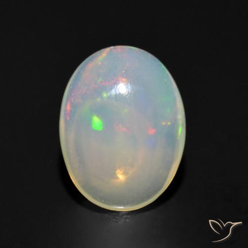 0.97ct Natürlicher Mehrfarbig Opal, Oval, Transparent