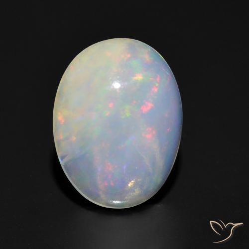 1.14ct Natürlicher Mehrfarbig Opal, Oval, Transparent