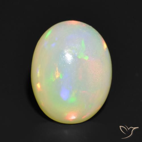 1.08ct Natürlicher Mehrfarbig Opal, Oval, Lichtdurchlässig
