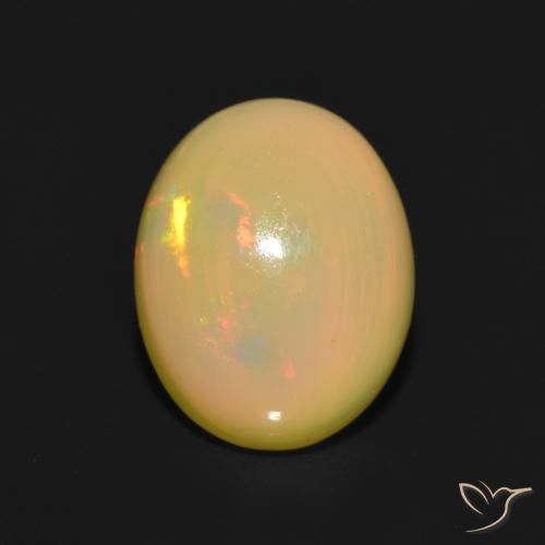 1.47ct Natürlicher Mehrfarbig Opal, Oval, Lichtdurchlässig
