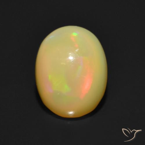 1.02ct Natürlicher Mehrfarbig Opal, Oval, Lichtdurchlässig