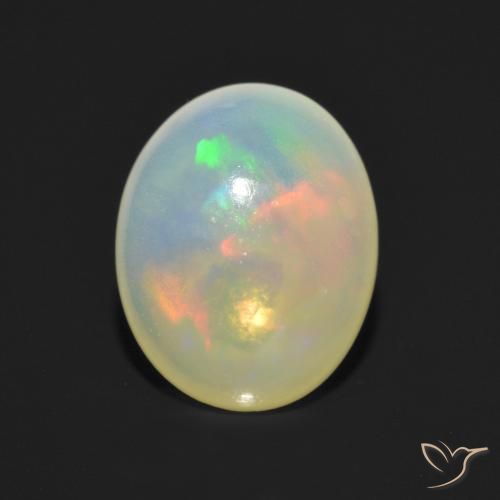 1.16ct Natürlicher Mehrfarbig Opal, Oval, Transparent, Photo A