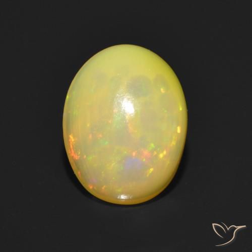 1.15ct Natürlicher Mehrfarbig Opal, Oval, Transparent
