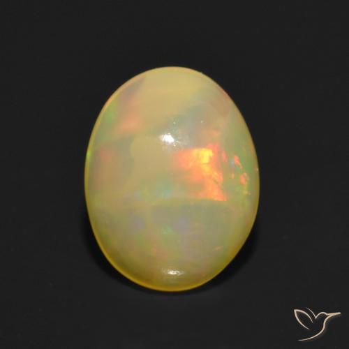1.20ct Natürlicher Mehrfarbig Opal, Oval, Lichtdurchlässig