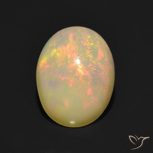9,17 ctw natürlicher Mehrfarbig Opal, Oval Schliff, Lichtdurchlässig