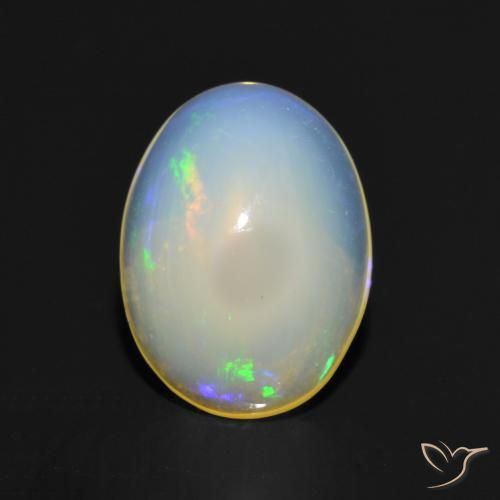 1.05ct Natürlicher Mehrfarbig Opal, Oval, Transparent