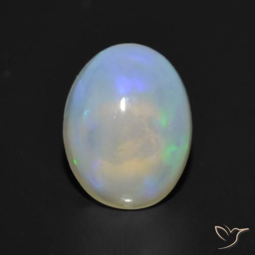 1.12ct Natürlicher Mehrfarbig Opal, Oval, Transparent