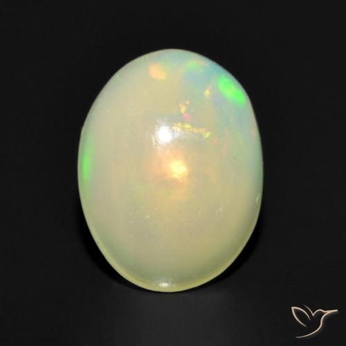 0.95ct Natürlicher Mehrfarbig Opal, Oval, Transparent