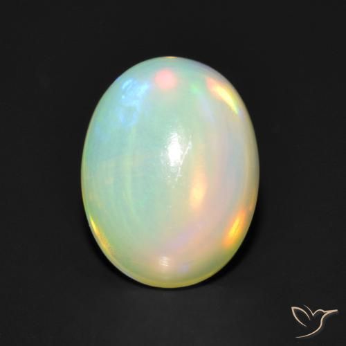 1.42ct Natürlicher Mehrfarbig Opal, Oval, Transparent