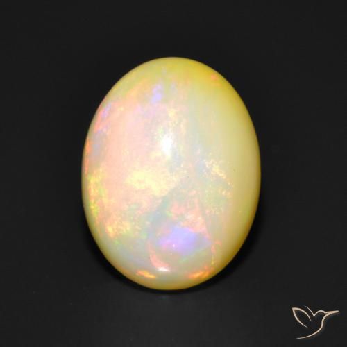 1.77ct Natürlicher Mehrfarbig Opal, Oval, Lichtdurchlässig
