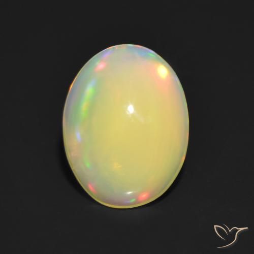 1.24ct Natürlicher Mehrfarbig Opal, Oval, Lichtdurchlässig
