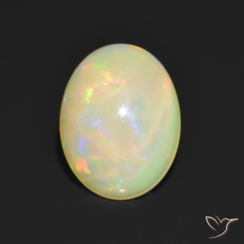 1.04ct Natürlicher Mehrfarbig Opal, Oval, Lichtdurchlässig