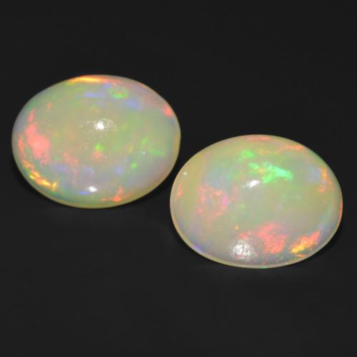 2,45 ct natürliche Mehrfarbig Opal-Edelsteine, Oval Schliff, Lichtdurchlässig