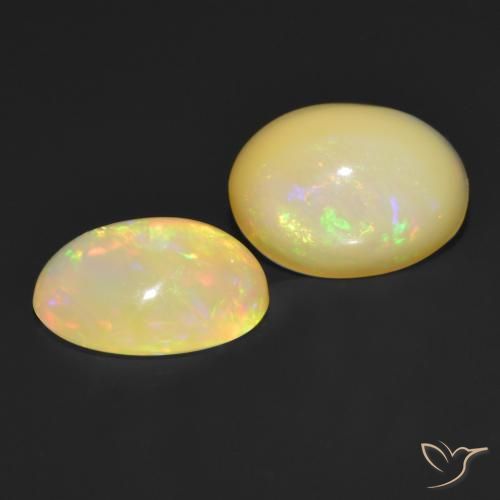2.50 ct natürliche Mehrfarbig Opal-Edelsteine, Oval, Lichtdurchlässig
