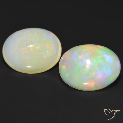 2.70ctw Natürlicher Mehrfarbig Opal, Oval, Lichtdurchlässig