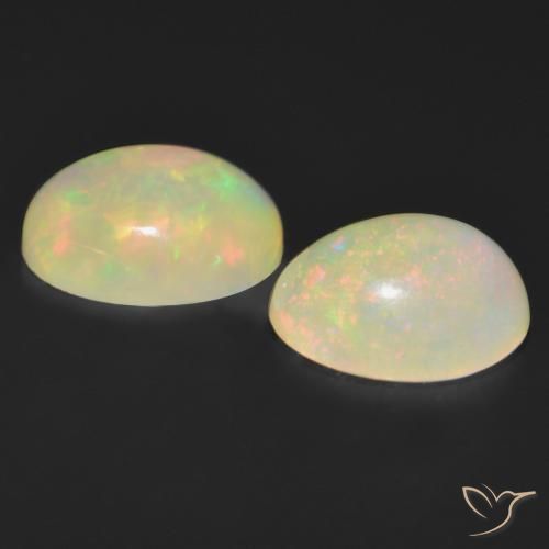 2.70 ct natürliche Mehrfarbig Opal-Edelsteine, Oval, Lichtdurchlässig