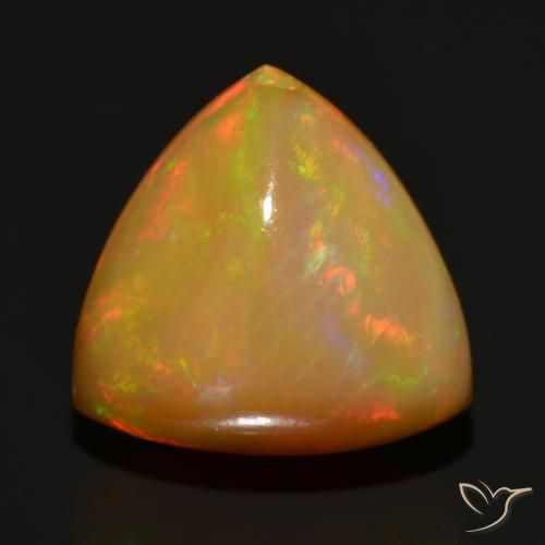 4.38ct Natürlicher Mehrfarbig Opal, Trillion, Lichtdurchlässig