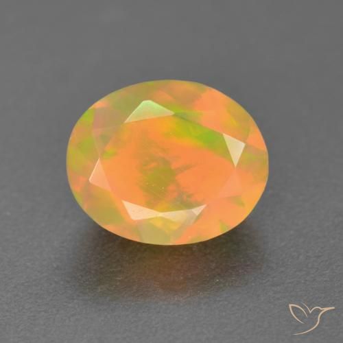 1.32ct Natürlicher Mehrfarbig Opal, Oval, Lichtdurchlässig
