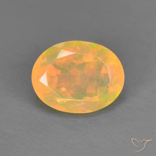 1.43ct Natürlicher Mehrfarbig Opal, Oval, Lichtdurchlässig