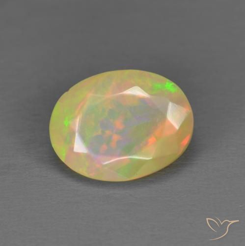 1.41ct Natürlicher Mehrfarbig Opal, Oval, Lichtdurchlässig