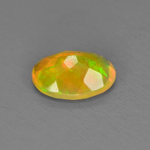 0,74 ctw natürlicher mehrfarbiger Opal, Oval Schliff, Lichtdurchlässig