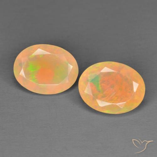 2.01 ct natürliche Mehrfarbig Opal-Edelsteine, Oval, Lichtdurchlässig