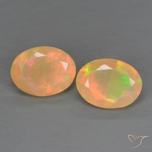 1.63ctw Natürlicher Mehrfarbig Opal, Oval, Lichtdurchlässig