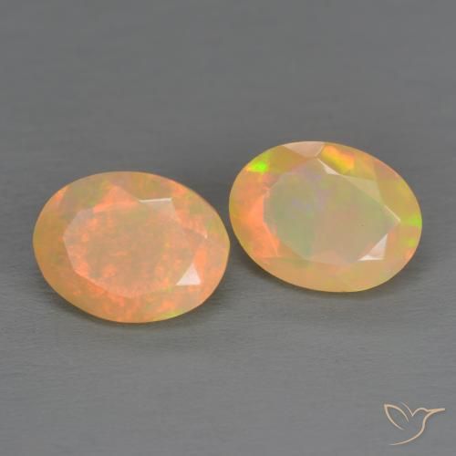 1.63 ct natürliche Mehrfarbig Opal-Edelsteine, Oval, Lichtdurchlässig
