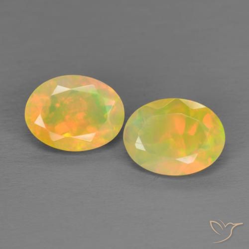 1.55ctw Natürlicher Mehrfarbig Opal, Oval, Lichtdurchlässig