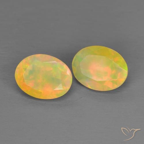 1.55 ct natürliche Mehrfarbig Opal-Edelsteine, Oval, Lichtdurchlässig