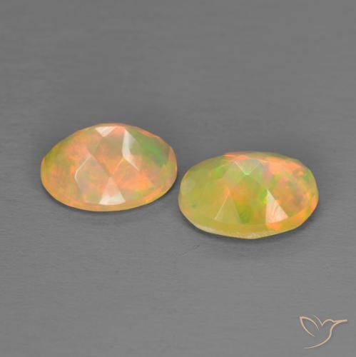 1.55 ct natürliche Mehrfarbig Opal-Edelsteine, Oval, Lichtdurchlässig