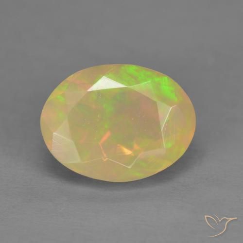 1.47ct Natürlicher Mehrfarbig Opal, Oval, Lichtdurchlässig