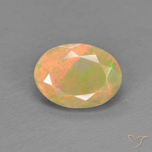 0.82ct Natürlicher Mehrfarbig Opal, Oval, Lichtdurchlässig, Photo A