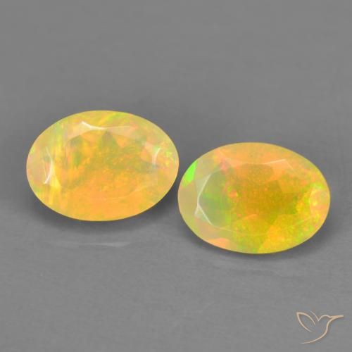 1.01ctw Natürlicher Mehrfarbig Opal, Oval, Transparent