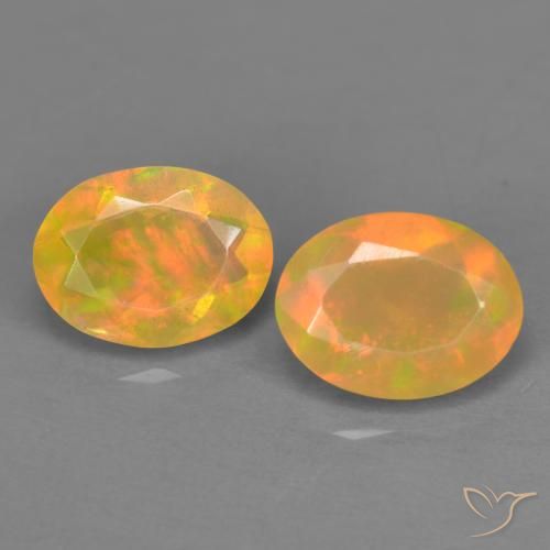 1.51ctw Natürlicher Mehrfarbig Opal, Oval, Lichtdurchlässig