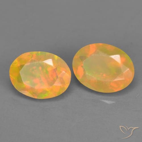 1.51 ct natürliche Mehrfarbig Opal-Edelsteine, Oval, Lichtdurchlässig
