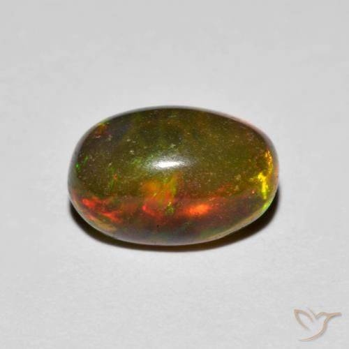 1.41ct Natürlicher Mehrfarbig Opal, Oval, Transparent