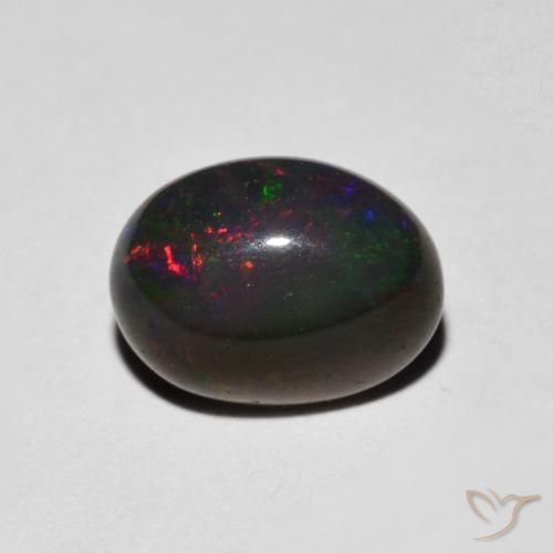 0.96ct Natürlicher Mehrfarbig Opal, Oval, Lichtundurchlässig