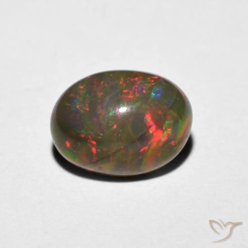 1.02ct Natürlicher Mehrfarbig Opal, Oval, Lichtdurchlässig