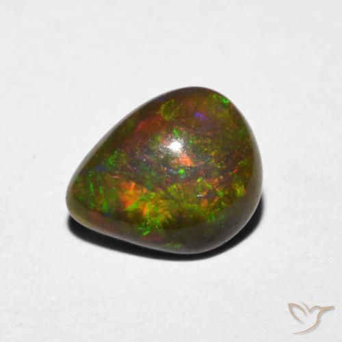 0.70ct Natürlicher Mehrfarbig Opal, Birnenform, Lichtdurchlässig