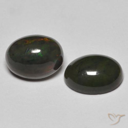 1.75ctw Natürlicher Mehrfarbig Opal, Oval, Lichtundurchlässig